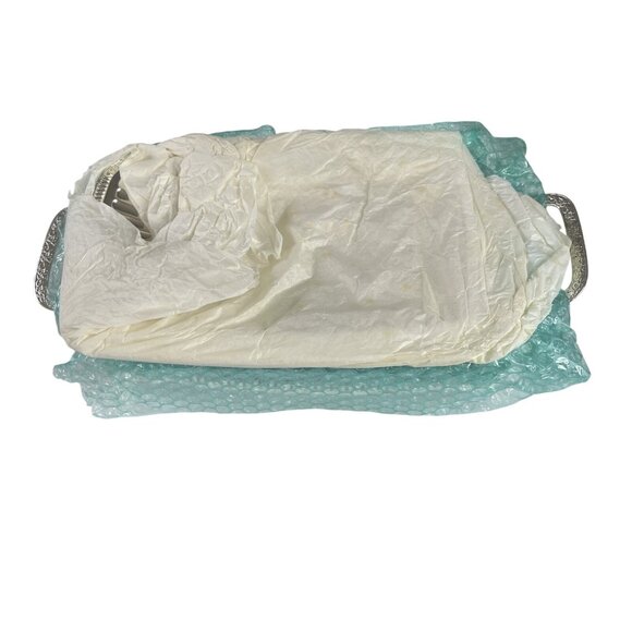 Windsor Range Mayfair England Pyrex 3 Pint Glass Dish Sliver Plated Tray - Picture 4 of 11